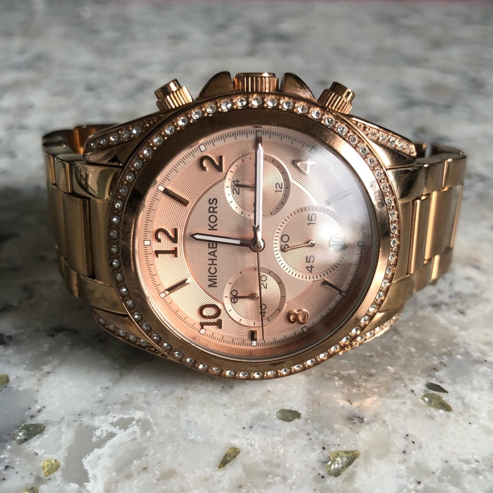 Michael Kors Ritz Rose Gold Tone Watch